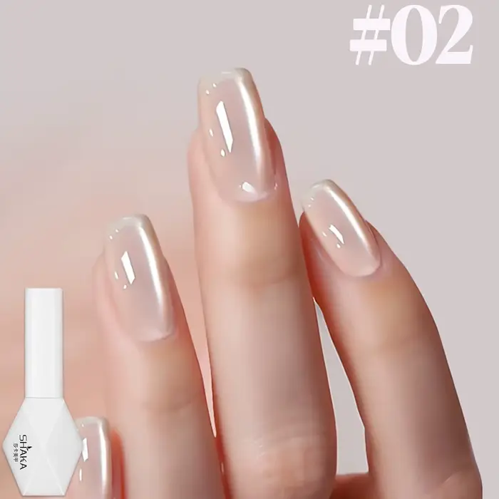 1-12pcs SHAKA Vernis à ongles en gel transparent couleur rose œil de chat Tanhua Automne 2026 Nouveau Simple et généreux