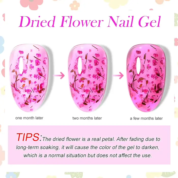 LILYCUTE 8ml rose fleur séchée Gel vernis à ongles