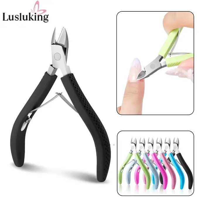 Nouveau Ciseaux à cuticules pour ongles, dissolvant de manucure, pinces à peau morte, coupe-cuticule