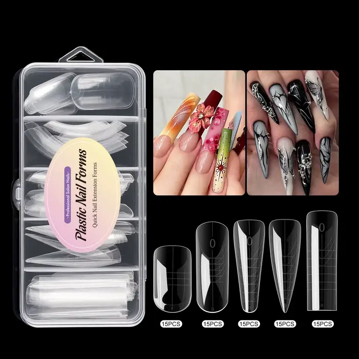 MOWOT nouveau carré double forme d'ongle Extension faux ongles conseils construction rapide Gel moul