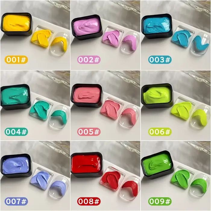 Dopamine Fluorescence peinture à l'huile colle 9 couleurs ensemble manucure Art décorer Design bricolage haute Saturation peint sculpté Nail Art