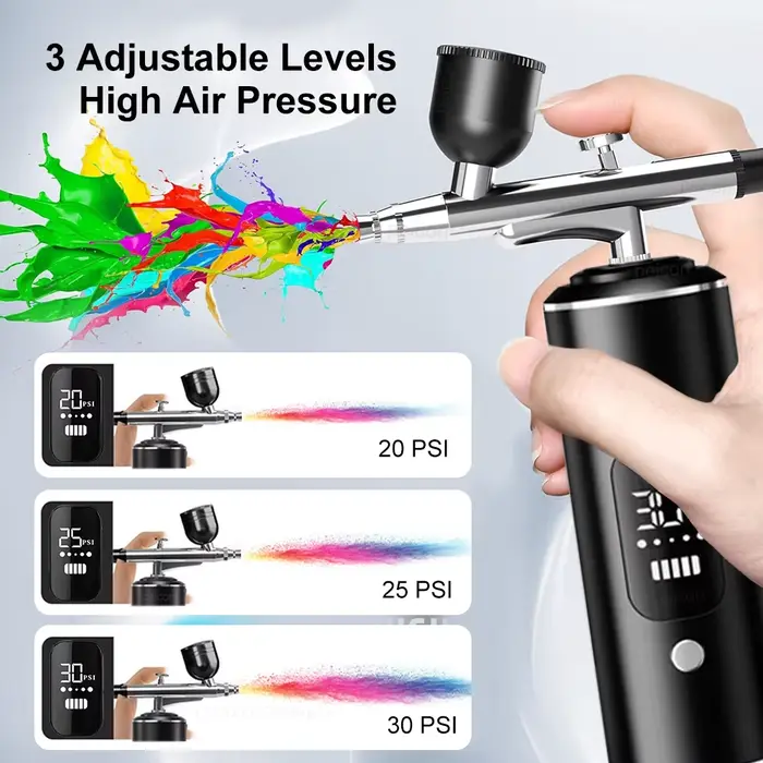 Aérographe pour ongles avec compresseur