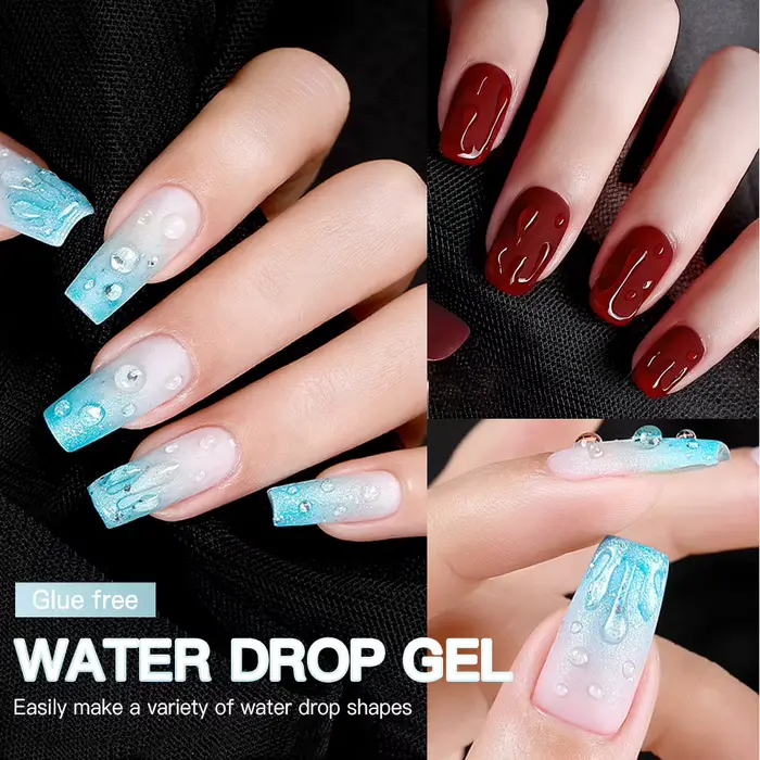 MXSI 15ml goutte d'eau Gel modélisation Gel vernis à ongles Nail Art travail Transparent Texture claire Gel