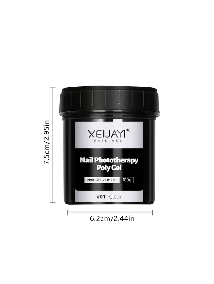 XR-Gel d'extension d'ongles UV LED durci, 150g, acrylique, cristal, salon à domicile, N64.DIY
