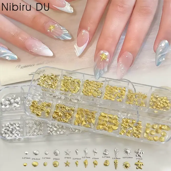 Strass pour ongles sur le thème de l'océan