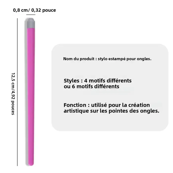 Ensemble de stylos à tampons pour Nail Art