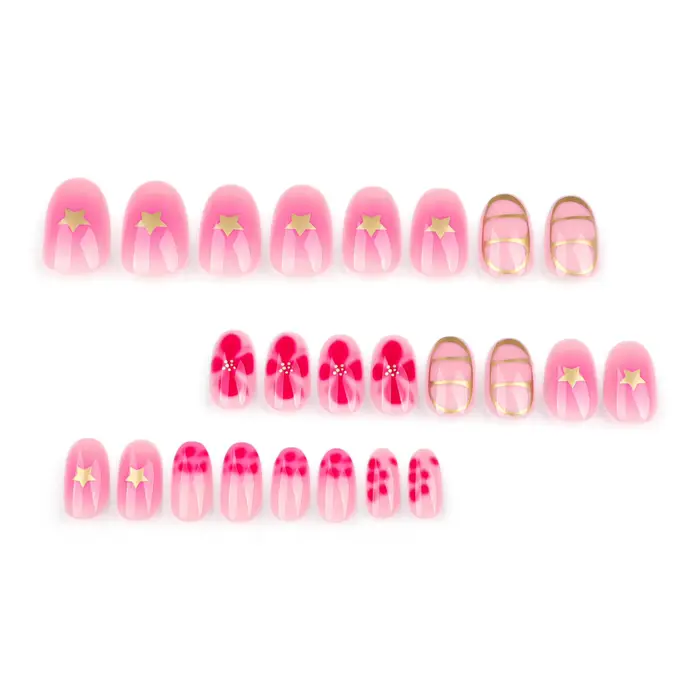 Faux ongles ronds courts et ronds