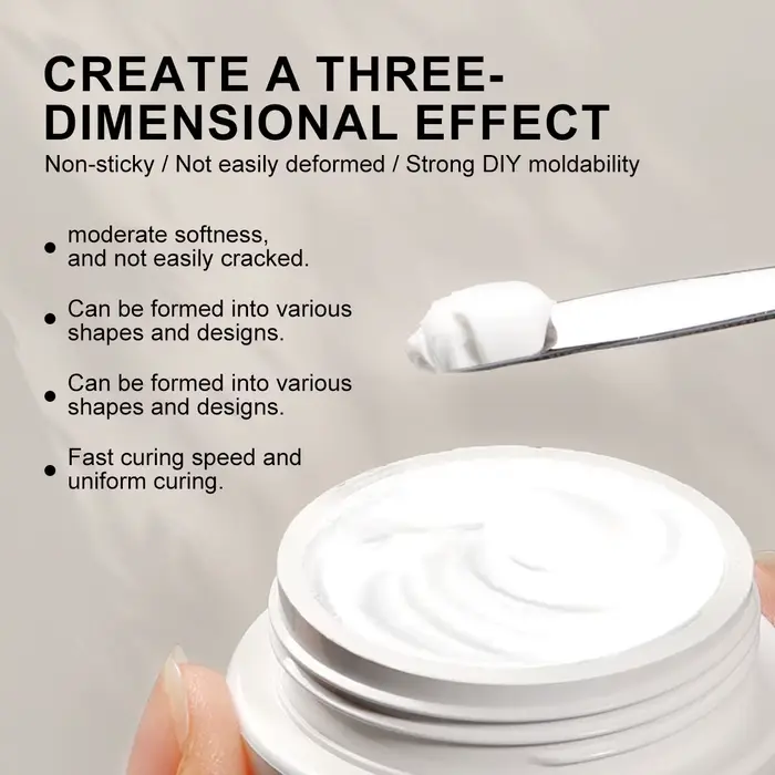 LIMEGIRL 30g Gel Solide Antiadhésif à Motifs Sculptés à la Main avec Stylo de Sculpture pour Modélisation 3D