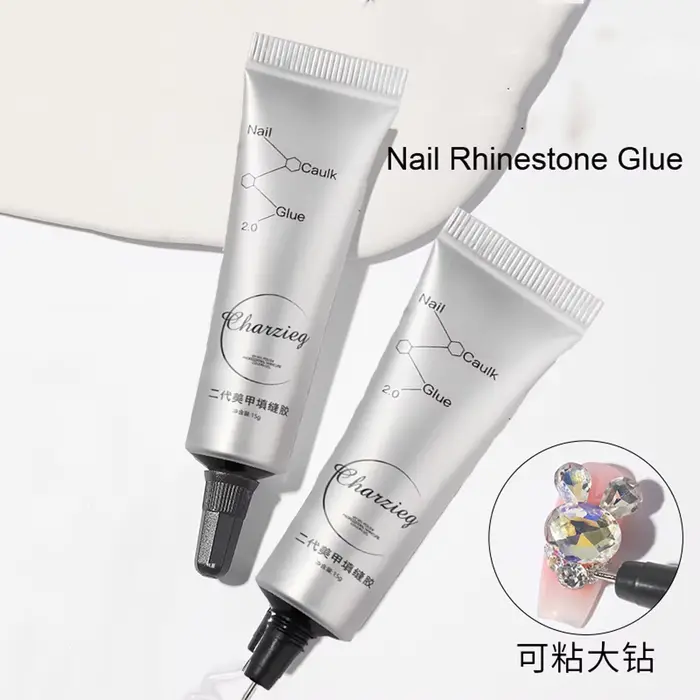 15 g/boîte 5 en 1 strass colle Gel couleur transparente Nail Art Gel collant pour strass bijoux déco