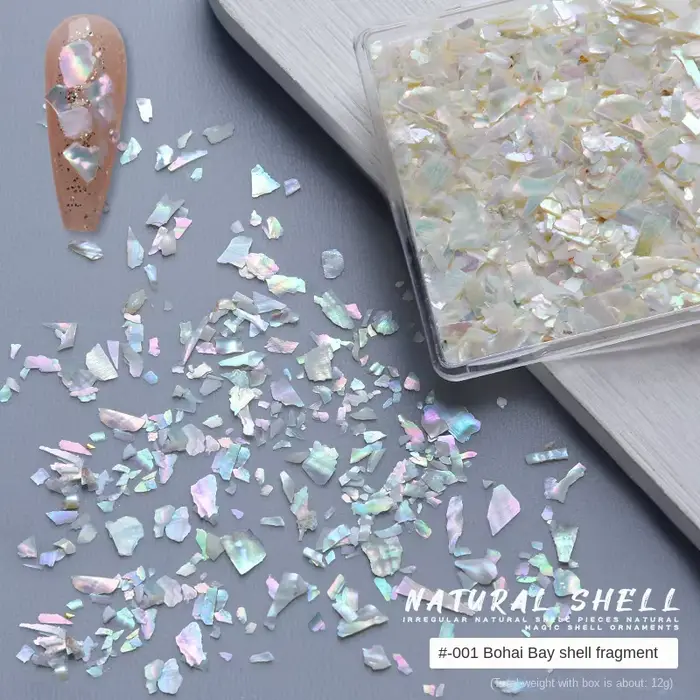 1 boîte coquille Nail Art déco