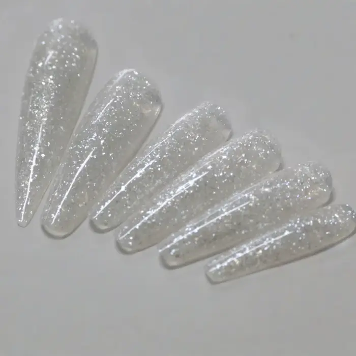 MSHARE Gel de construction à paillettes 50ml sans TPO, auto-nivelant, pour extension d'ongles UV LED