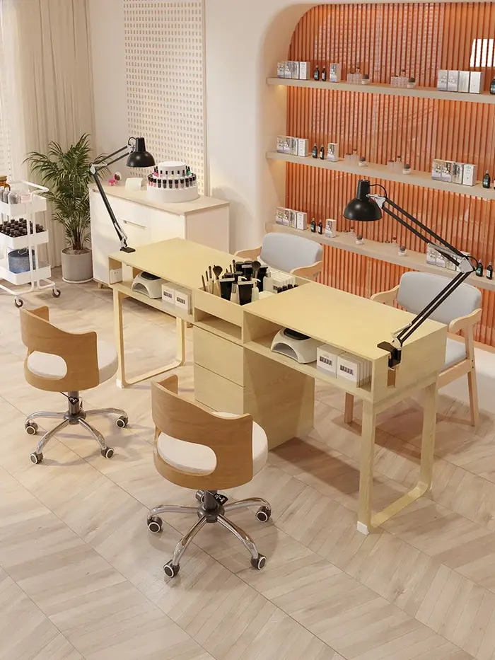Chaise européenne bureau à ongles poste de travail réglable nordique design bureau à ongles équipement nordique Tavolo Pieghevole meubles de manucure