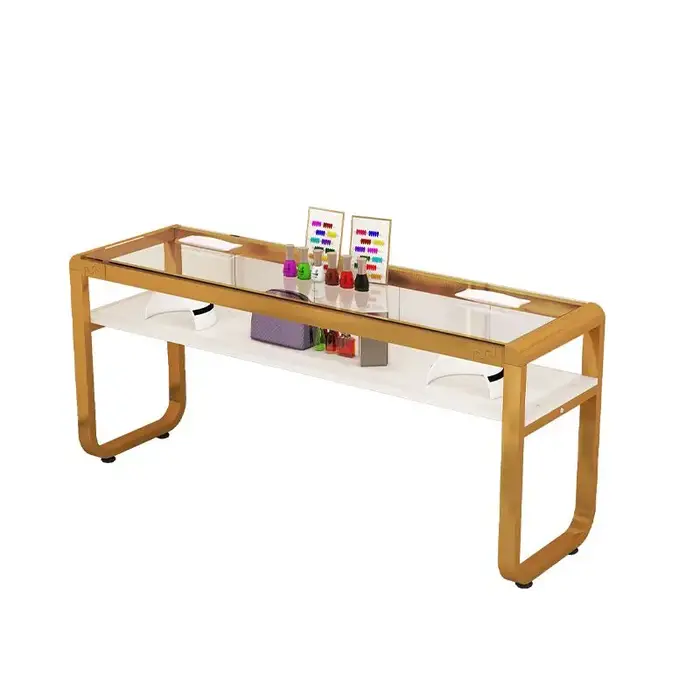 Chaises support Table à ongles luxe européen noir Design esthétique Table à ongles organisateur de rangement Mesa Para meubles de manucure