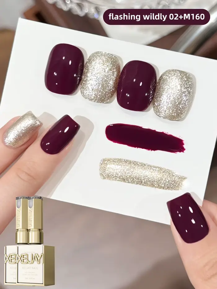 Nouvelle Collection Printemps 2025 – Kit de 2 Couleurs de Gel UV/LED pour Ongles 15ml – Idéal pour Salons et Tendances Féminines