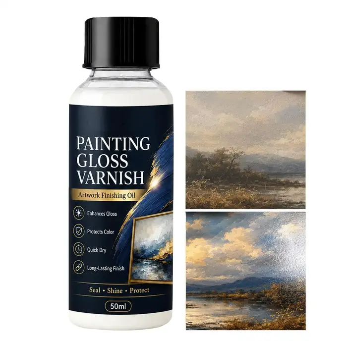 Vernis acrylique brillant 50 ml, séchage rapide, couche de finition transparente comme du cristal, scellant imperméable pour peinture sur toile, argile, roche, artisanat