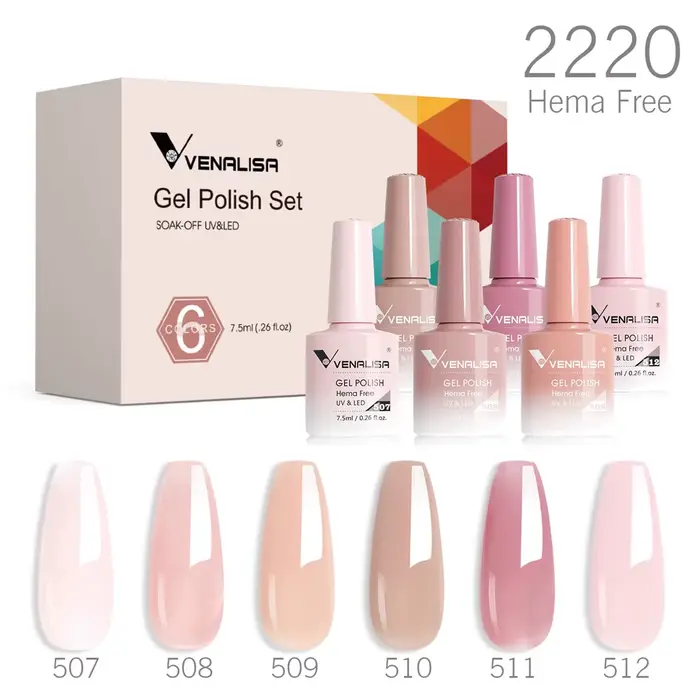 Venalisa-Kit de Verhéritage à Ongles en Gel, Collection de Documents d'Automne, Sans HEMA, UV, Semi-
