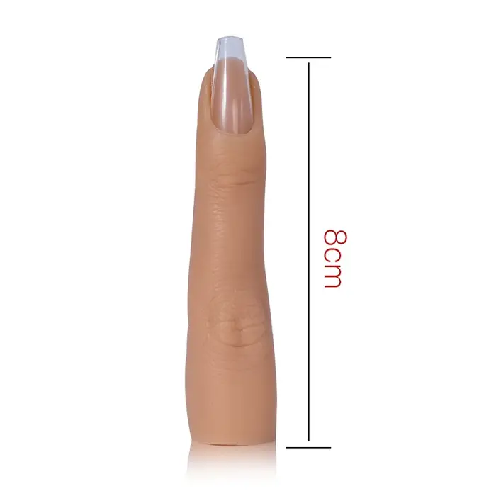 Faux Ongles en Silicone Souple pour la Pratique de Manucure