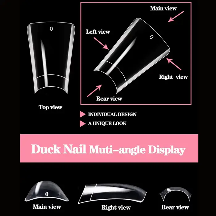 100 faux ongles en forme de bec de canard