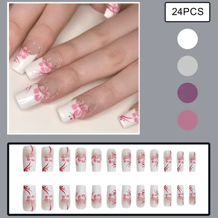 Faux ongles à breloques pour filles