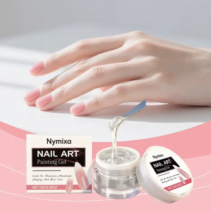Colle à ongles transparente - Application facile pour les débutants