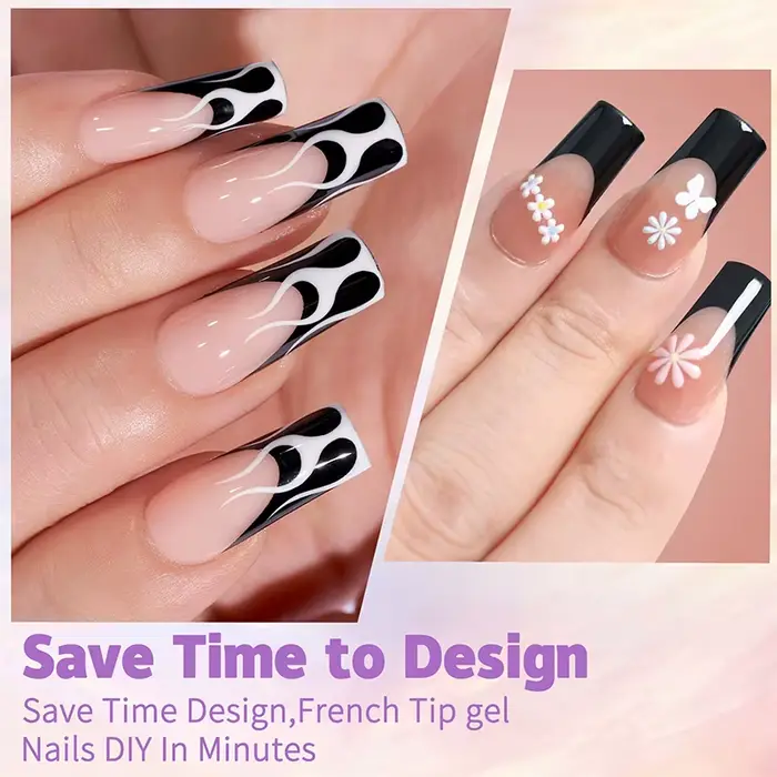 150 pièces/boîte pointes de Gel français presse sur les ongles noir café amande ongles 15 tailles fa