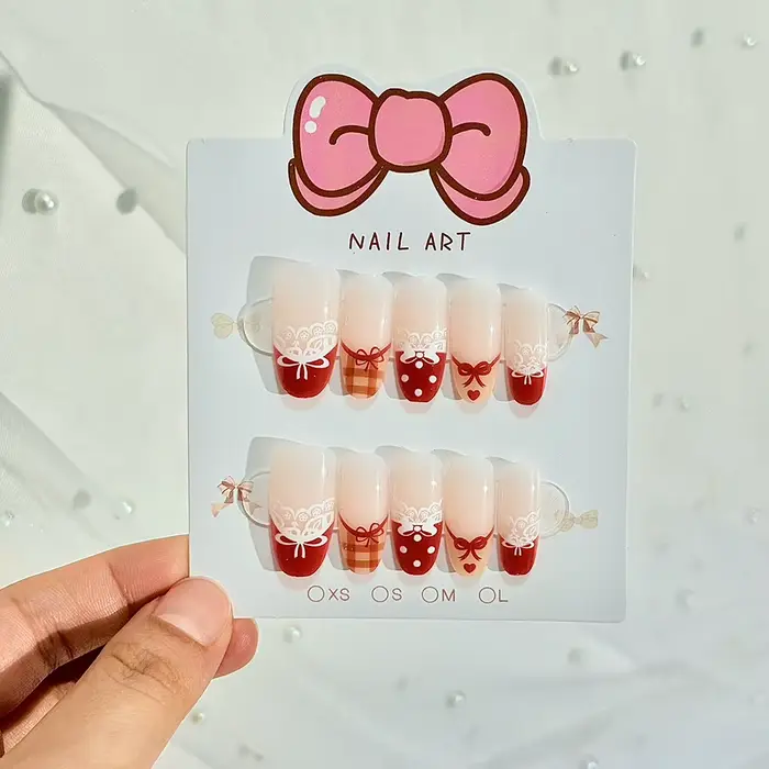120 faux ongles à presser