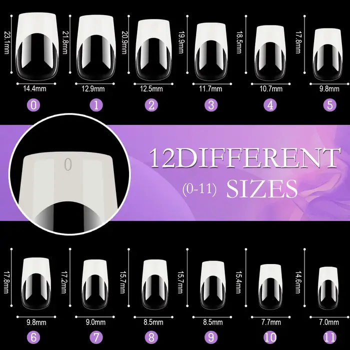 120 pièces/boîte acrylique français faux ongles multicolore carré amande