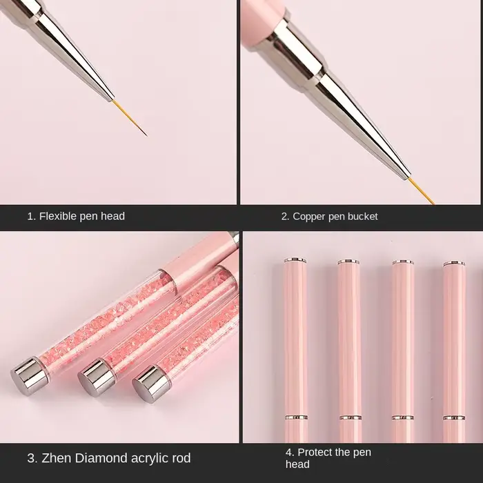 Brosse à Ongles Rose pour Salon de Manucure