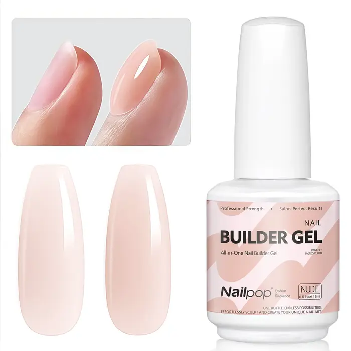 Nailpop 7 en 1 constructeur Gel multicolore clair blanc rose nu 15ml ongles Apex et Extension renforcement Gel UV pour bricolage maison Salon