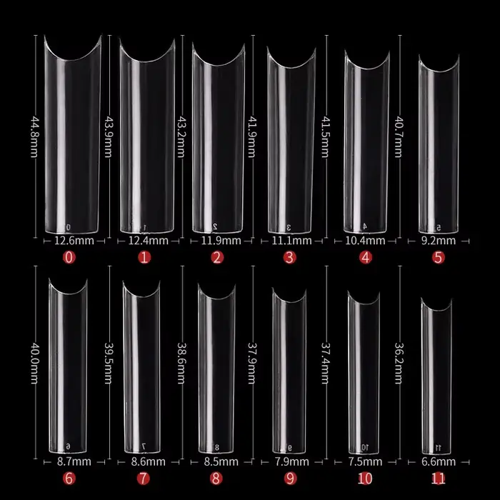 240 pièces/boîte multi-tailles XXL longs faux conseils presse sur ongles acryliques couverture compl