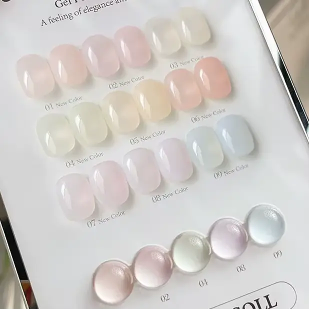 Ensemble de vernis à ongles en gel glacé printemps-été