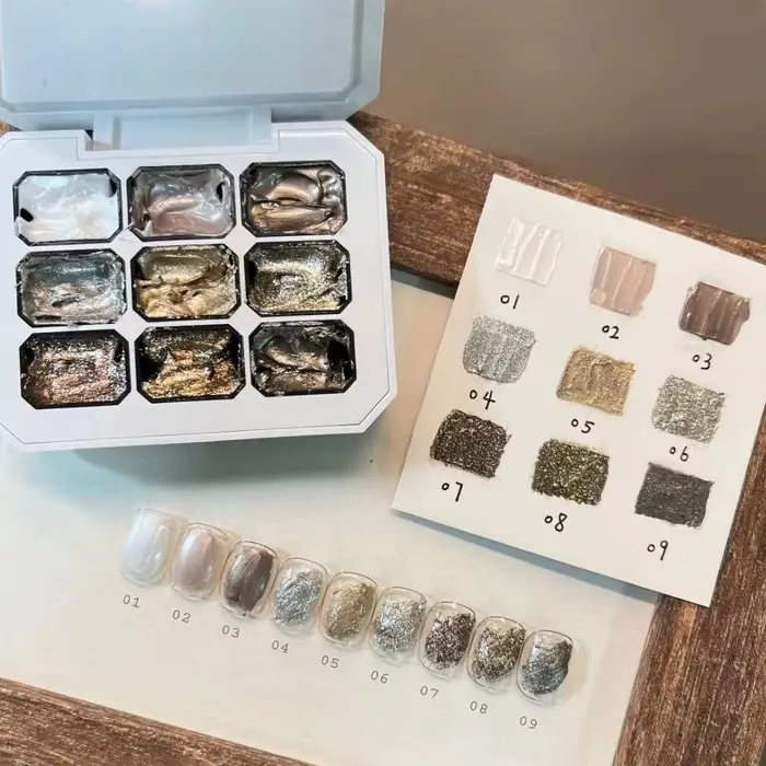 Lot de 9 vernis à ongles solides