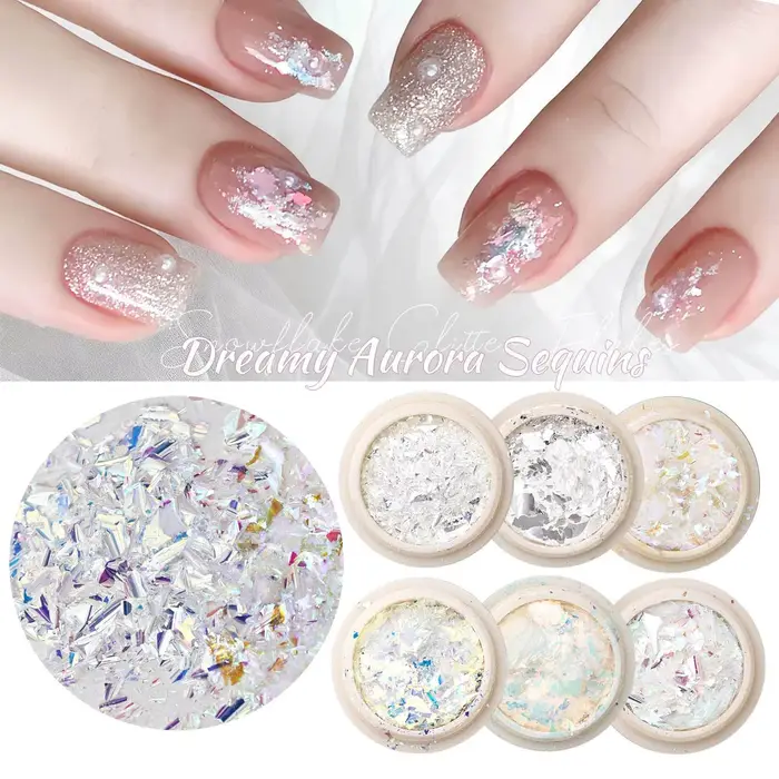 2025 Nail Art décoration Super paillettes