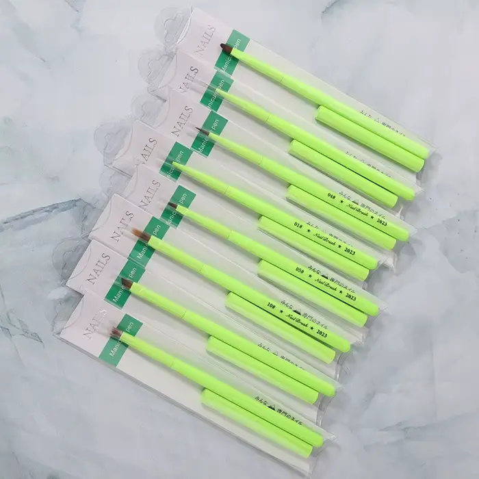 Brosse à ongles verte, brosse à Gel pour manucure