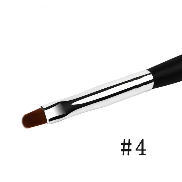 BQAN brosse à ongles Nail Art UV Gel vernis peinture brosse taille 4 # 6 # 8 # 10 #   Tête ovale en 
