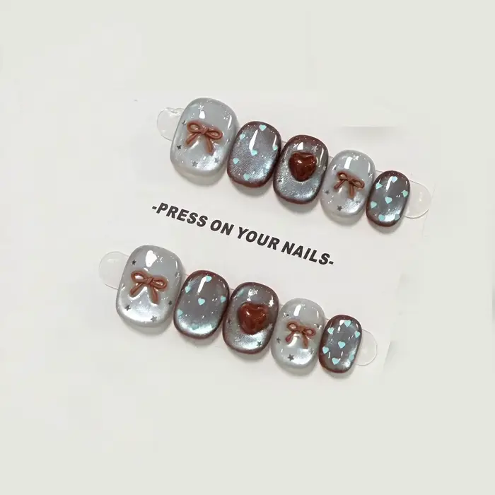 Faux ongles à pression faits à la main