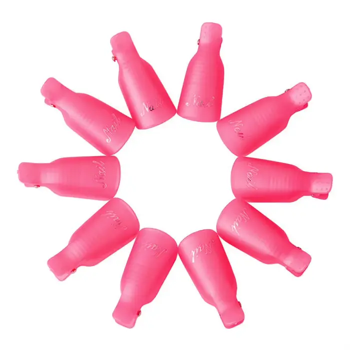 LULAA 10 pièces/16 pièces en plastique Nail Art tremper capuchon pince UV Gel dissolvant de vernis outil d'emballage