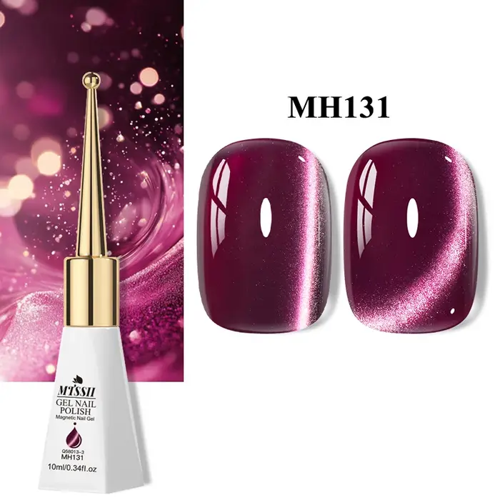 Vernis à ongles magnétique 10ml Mtssii Série Marron Gel Cristal Rouge 2025 Nouvelle Collection Automne Effet Chat Lune