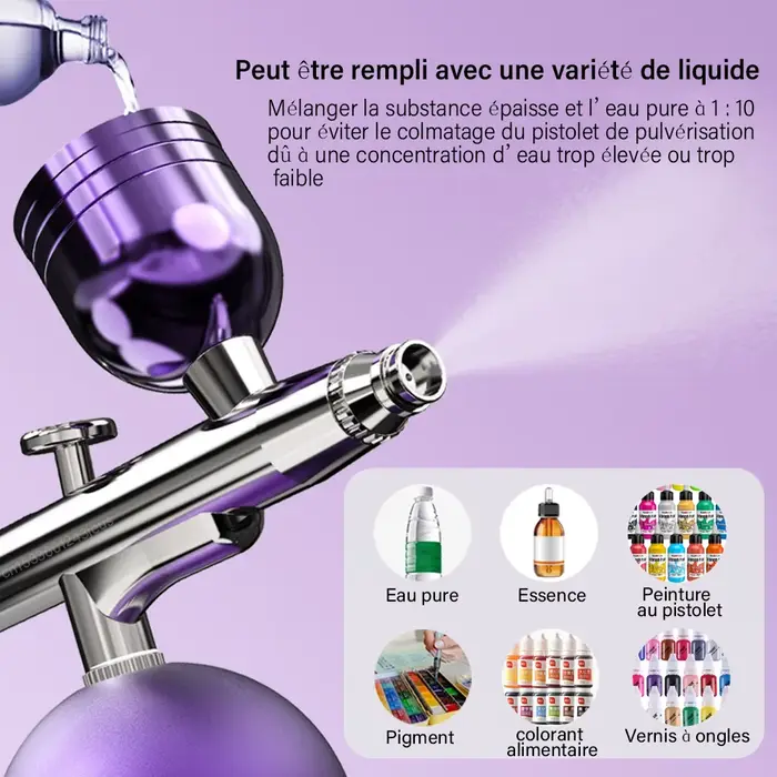 Aérographe à ongles avec compresseur