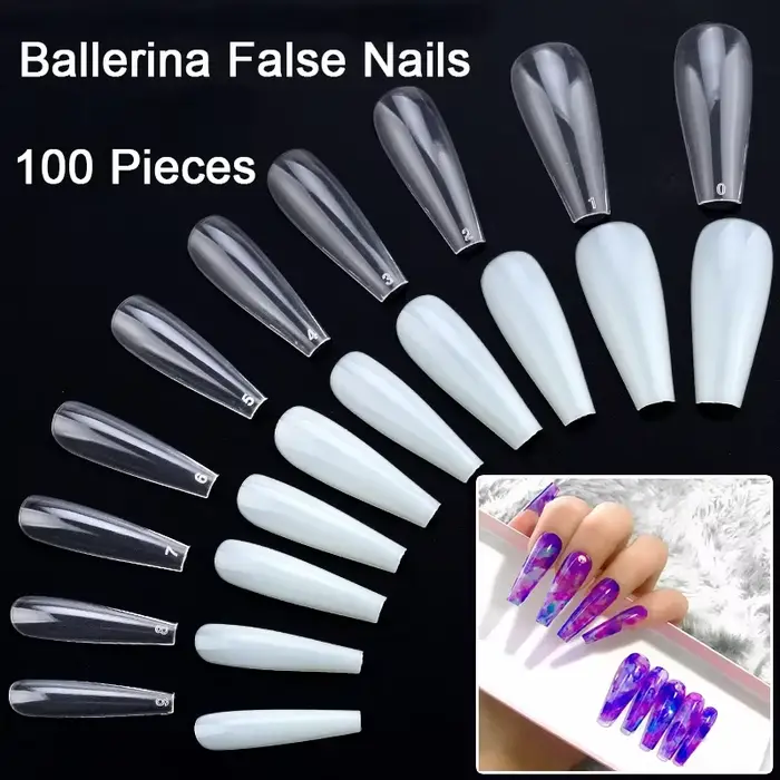 Faux ongles cercueil super longs