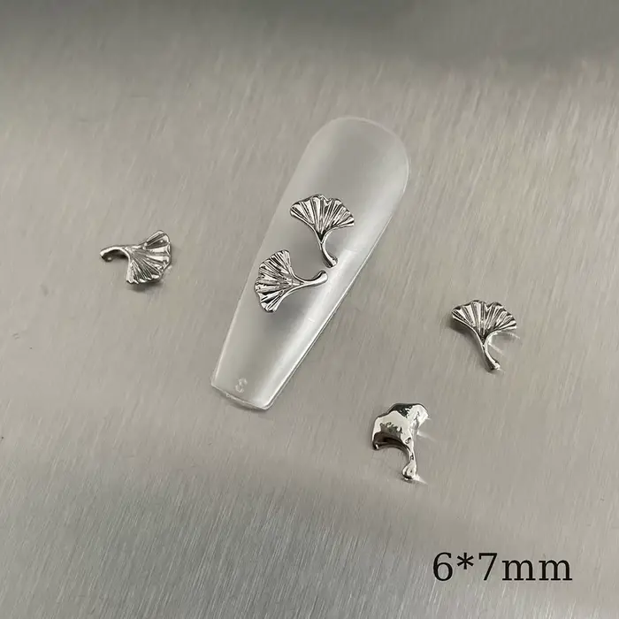 Breloques pour ongles, blé et Ginkgo, symbole d'automne, saison tombante, feuille de Ginkgo, alliage
