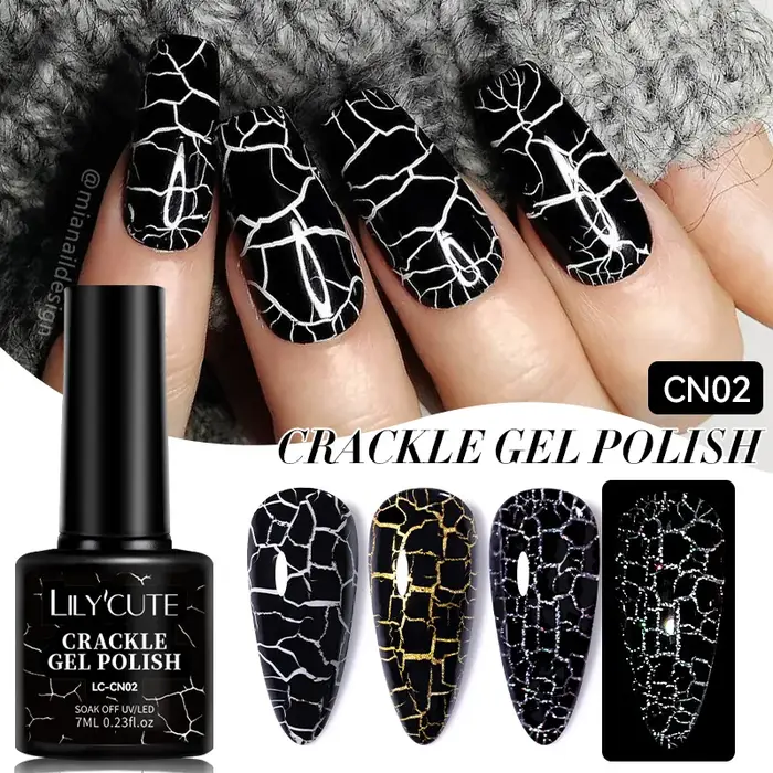 LILYCUTE 7ml or scintillant paillettes Gel vernis à ongles Semi Permanent UV Gel à tremper UV LED