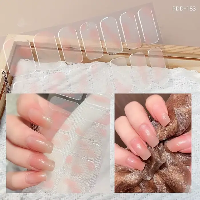 14 bandes d'autocollants pour ongles en Gel