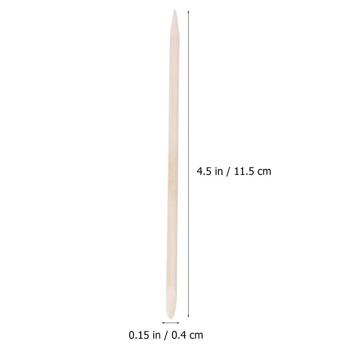 50 pièces ongles signe pédicure outils bambou cuticule poussoir Orange bâtons jetable manucure peau morte dissolvant
