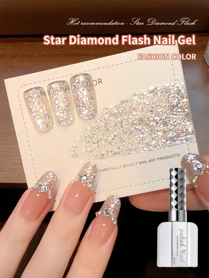 Vernis Gel à paillettes étoiles 16ML