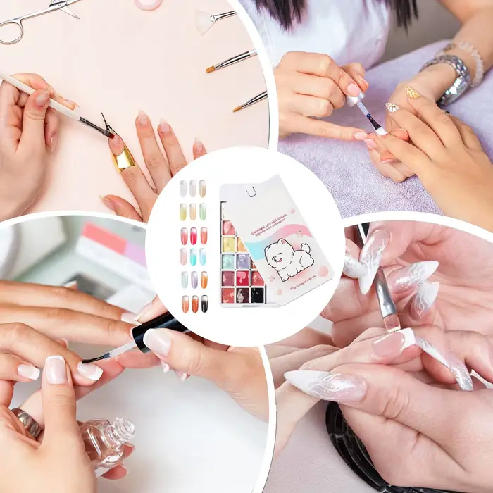 Palette de 18 couleurs de vernis à ongles solides