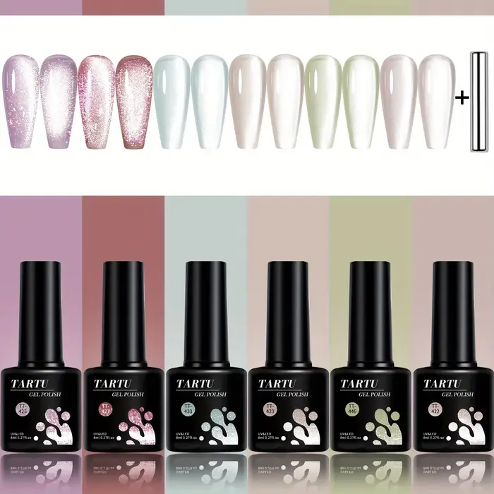 TARTU 6 pièces 8ml ensemble de vernis à ongles Gel oeil de chat