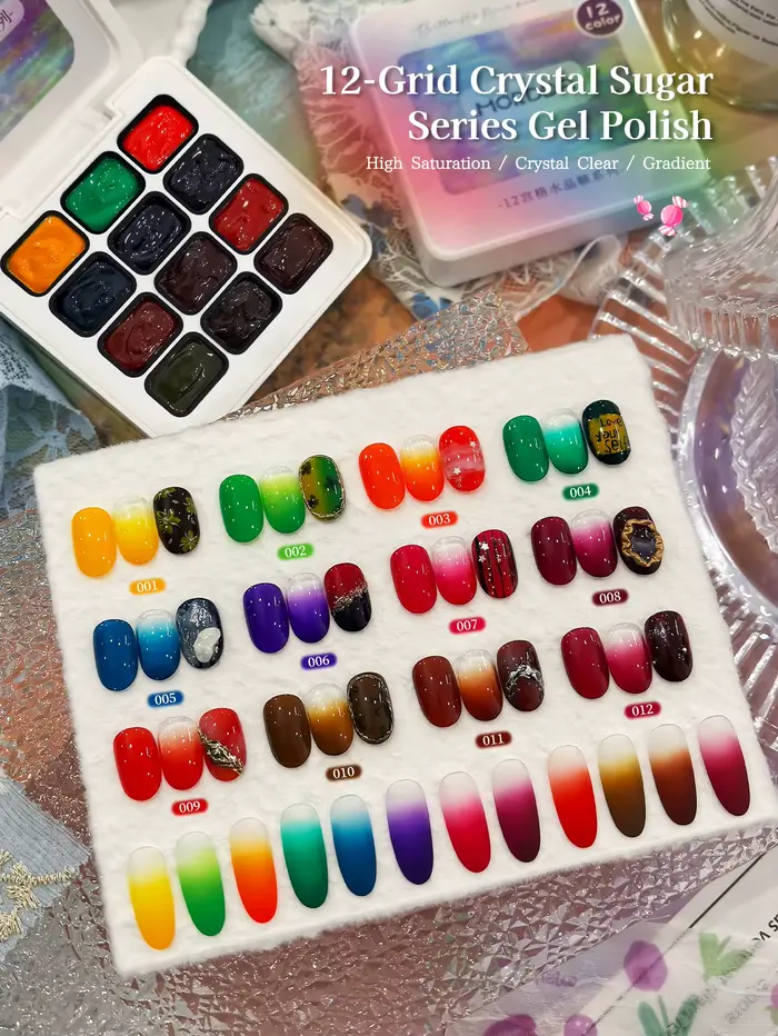 MORDDA Gel 12 couleurs - Vernis à ongles semi-solide adapté à la manucure DIY