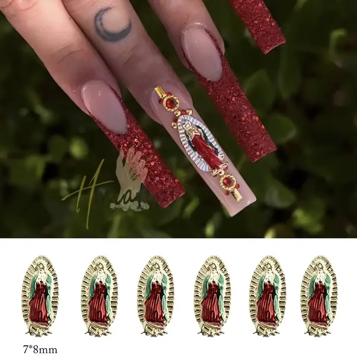 Breloques 3D brillantes en alliage de biscuits pour la décoration des ongles