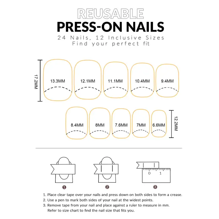 24 faux ongles mignons en forme de dessin animé